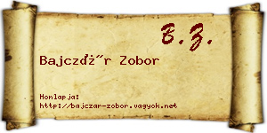 Bajczár Zobor névjegykártya